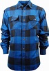 Canyon Guide Men's Heavy Plaid Flannel Shirt (Large, Blue Buffalo ...