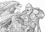 Dos King Kong vs dos Godzilla para colorear, imprimir e dibujar ...
