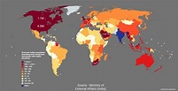 Indian diaspora around the world : r/MapPorn
