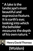 Henry David Thoreau quote about landscape from Walden | Thoreau quotes ...