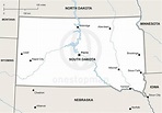 Vector Map of South Dakota political | One Stop Map