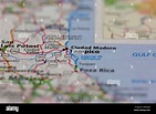 Tampico Mexico shown on a road map or Geography map Stock Photo - Alamy