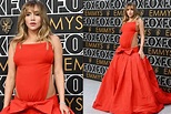 Pregnant Suki Waterhouse Highlights Baby Bump in Apron-style Red ...