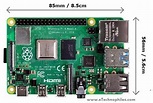 Raspberry Pi 4 GPIO Pinout, Specs, Schematic (Detailed board layout)