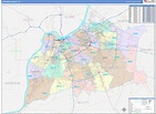 Jefferson County, KY Wall Map Color Cast Style by MarketMAPS - MapSales