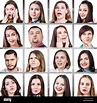 Collage von Frau verschiedene Emotionen Stockfotografie - Alamy