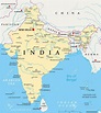 India actual mapa Actual India mapa (Sur de Asia - Asia)