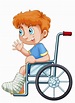 Un niño en silla de ruedas 475148 Vector en Vecteezy