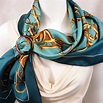 Vintage Hermes Silk Scarf Profile - Selliere Turquoise | Scarf rings ...