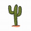 Cactus de dibujo a mano en vector del desierto. | Vector Premium