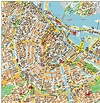 Plattegrond van het centrum van Amsterdam - Kaart van de plattegrond ...
