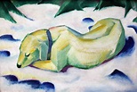 Franz Marc : Dog Lying in the Snow 1911 Oil Painting Museum - Etsy