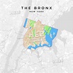 Vector map of The Bronx, New York, USA - HEBSTREITS Sketches | Map ...