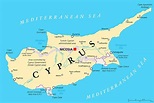 Cyprus map location - Map showing Cyprus (Southern Europe - Europe)