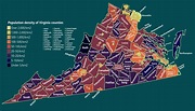 Population Map Of Virginia - Map Of My Current Location