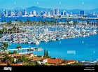 Panorama of San Diego, California, United States. San Diego North Bay, City Skyline, Shelter ...