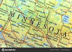 Geographic map of US state Minnesota with important cities Stock Photo ...