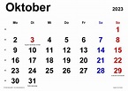 Kalender Oktober 2023 Als Pdf Vorlagen | Images and Photos finder