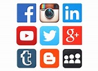 Collection of popular social media logos printed on paper - Bob Harden Show