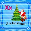 Flashcard letter X is for x-mas 10287373 Vector Art at Vecteezy