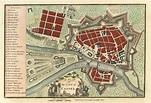 Stadtplan mit seitlichen Erklärungen und Gartenanlage von Wilhelmshöhe ...