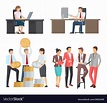 People at work collection of cartoon Royalty Free Vector