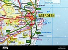 Road Map of Aberdeen, Scotland Stock Photo - Alamy