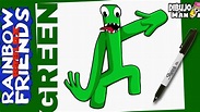COMO DIBUJAR A GREEN DE ROBLOX RAINBOW FRIENDS | how to draw green from ...
