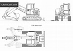 Kobelco SK75UR-3 Excavator free 2D AutoCAD model