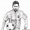 Dibujo de Lionel Messi para colorear