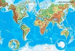 Mapa físico del Mundo Mapa de ríos y montañas del Mundo. IGN - Mapas ...
