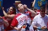 Joey Chestnut Slings Protestor During Nathan’s Hot Dog Eating Contest ...