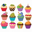 Cupcake Clipart. Vektor Süßigkeiten Grafik. Candy Geburtstag - Etsy.de