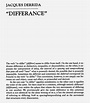 Open File: Jacques Derrida - Differance