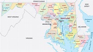 Maryland Counties Map | Mappr