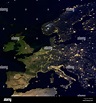 Germany at night ; map hi-res stock photography and images - Alamy