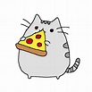 Pixilart - Pusheen eating pizza by 11idkiguess