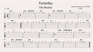 YESTERDAY: TAB (guitarra...) (tablatura con playback) - YouTube