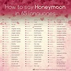 How to say "honeymoon" in 65 languages - Spudart