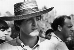 Paul McCartney wearing a straw hat while filming 'Help' in The Bahamas ...