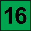 Number 16 - Free Picture of the Number Sixteen