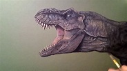 How to draw and paint Tyrannosaurus Rex from Jurassic Park - realistic ...