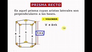 ÁREA Y VOLUMEN DE UN PRISMA RECTO - YouTube