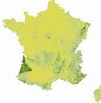 Map of coniferous forest in France, based on national forest statistics... | Download Scientific ...