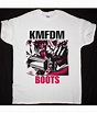 KMFDM BOOTS NEW WHITE T SHIRT - Best Rock T-shirts