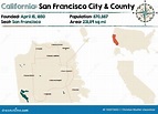 California - San Francisco County Map Stock Vector - Illustration of ...