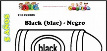 El Color Negro en Ingles Para Niños de 5 Años — Educación Preescolar
