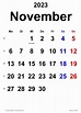 Kalender November 2023 als Word-Vorlagen