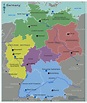 Regiones gran mapa de Alemania | Alemania | Europa | Mapas del Mundo