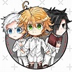 "The Promised Neverland Emma, Norman and Ray chibi; by Kībo-Kībo" by ...